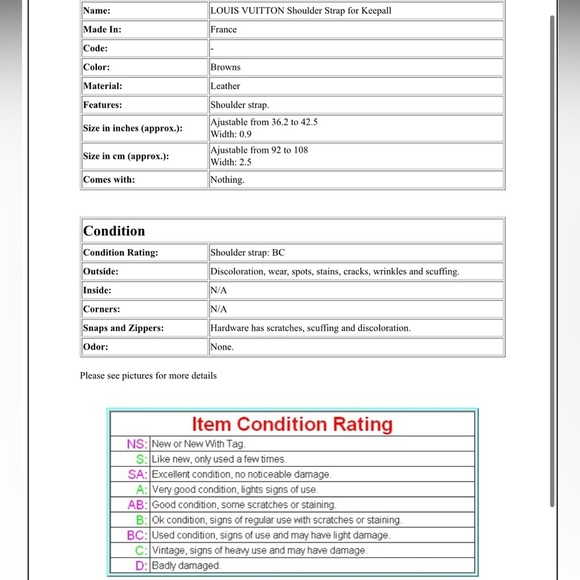 Louis Vuitton Brown Leather Strap with Yellow Stitching - Picture 10 of 10